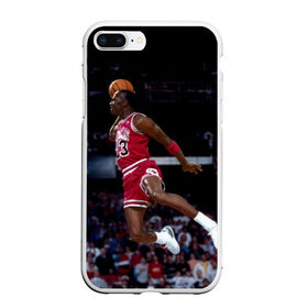 Чехол для iPhone 7Plus/8 Plus матовый с принтом Michael Jordan в Санкт-Петербурге, Силикон | Область печати: задняя сторона чехла, без боковых панелей | michael jordan | баскетбол | майкл джордан | нба