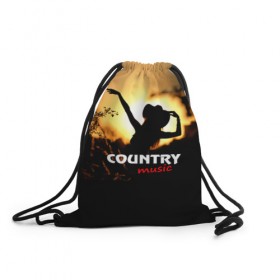 Рюкзак-мешок 3D с принтом Country music в Санкт-Петербурге, 100% полиэстер | плотность ткани — 200 г/м2, размер — 35 х 45 см; лямки — толстые шнурки, застежка на шнуровке, без карманов и подкладки | country | music | девушка | кантри | ковбой | мелодия | музыка | шляпа