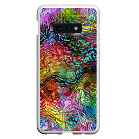 Чехол для Samsung S10E с принтом Буйство красок в Санкт-Петербурге, Силикон | Область печати: задняя сторона чехла, без боковых панелей | краски | линии | мозаика | орнамент | узор | цвет