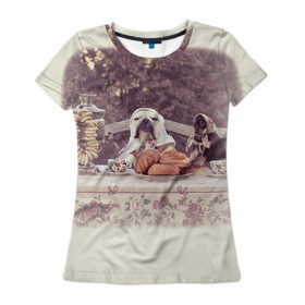 Женская футболка 3D с принтом Bulldog 26 в Санкт-Петербурге, 100% полиэфир ( синтетическое хлопкоподобное полотно) | прямой крой, круглый вырез горловины, длина до линии бедер | bulldog blogger | tecuaniventura | блоггер | бульдог | бульдог блоггер | животные | карамелька | собаки
