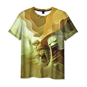 Мужская футболка 3D с принтом Злые грибы в Санкт-Петербурге, 100% полиэфир | прямой крой, круглый вырез горловины, длина до линии бедер | лес | природа