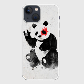 Чехол для iPhone 13 mini с принтом Рок панда в Санкт-Петербурге,  |  | Тематика изображения на принте: rock | коза | метал | панда | рок