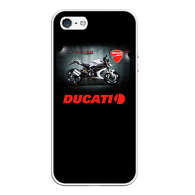 Чехол для iPhone 5/5S матовый с принтом Ducati 4 в Санкт-Петербурге, Силикон | Область печати: задняя сторона чехла, без боковых панелей | ducati | moto | дукати | мото | мотоцикл | мотоциклы
