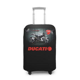 Чехол для чемодана 3D с принтом Ducati 4 в Санкт-Петербурге, 86% полиэфир, 14% спандекс | двустороннее нанесение принта, прорези для ручек и колес | ducati | moto | дукати | мото | мотоцикл | мотоциклы