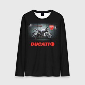 Мужской лонгслив 3D с принтом Ducati 4 в Санкт-Петербурге, 100% полиэстер | длинные рукава, круглый вырез горловины, полуприлегающий силуэт | ducati | moto | дукати | мото | мотоцикл | мотоциклы