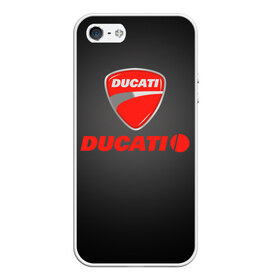 Чехол для iPhone 5/5S матовый с принтом Ducati 3 в Санкт-Петербурге, Силикон | Область печати: задняя сторона чехла, без боковых панелей | ducati | moto | дукати | мото | мотоцикл | мотоциклы
