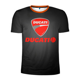 Мужская футболка 3D спортивная с принтом Ducati 3 в Санкт-Петербурге, 100% полиэстер с улучшенными характеристиками | приталенный силуэт, круглая горловина, широкие плечи, сужается к линии бедра | ducati | moto | дукати | мото | мотоцикл | мотоциклы