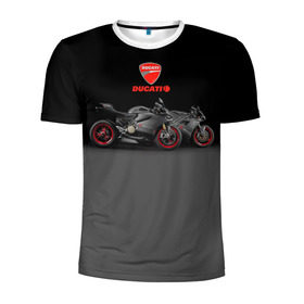 Мужская футболка 3D спортивная с принтом Ducati 2 в Санкт-Петербурге, 100% полиэстер с улучшенными характеристиками | приталенный силуэт, круглая горловина, широкие плечи, сужается к линии бедра | ducati | moto | дукати | мото | мотоцикл | мотоциклы