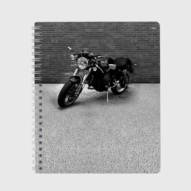 Тетрадь с принтом Ducati 1 в Санкт-Петербурге, 100% бумага | 48 листов, плотность листов — 60 г/м2, плотность картонной обложки — 250 г/м2. Листы скреплены сбоку удобной пружинной спиралью. Уголки страниц и обложки скругленные. Цвет линий — светло-серый
 | ducati | moto | дукати | мото | мотоцикл | мотоциклы