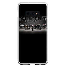 Чехол для Samsung S10E с принтом Triumph 5 в Санкт-Петербурге, Силикон | Область печати: задняя сторона чехла, без боковых панелей | Тематика изображения на принте: moto | triumph | мотоцикл | мотоциклы | триумф