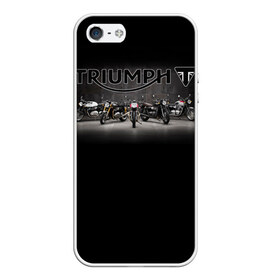 Чехол для iPhone 5/5S матовый с принтом Triumph 5 в Санкт-Петербурге, Силикон | Область печати: задняя сторона чехла, без боковых панелей | Тематика изображения на принте: moto | triumph | мотоцикл | мотоциклы | триумф