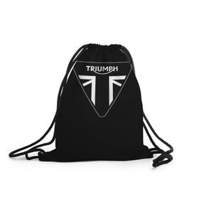 Рюкзак-мешок 3D с принтом Triumph 4 в Санкт-Петербурге, 100% полиэстер | плотность ткани — 200 г/м2, размер — 35 х 45 см; лямки — толстые шнурки, застежка на шнуровке, без карманов и подкладки | moto | triumph | мотоцикл | мотоциклы | триумф