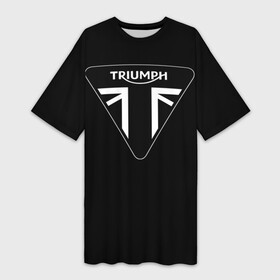 Платье-футболка 3D с принтом Triumph 4 в Санкт-Петербурге,  |  | moto | triumph | мотоцикл | мотоциклы | триумф