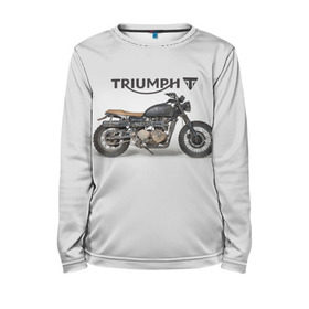 Детский лонгслив 3D с принтом Triumph 2 в Санкт-Петербурге, 100% полиэстер | длинные рукава, круглый вырез горловины, полуприлегающий силуэт
 | moto | triumph | мотоцикл | мотоциклы | триумф