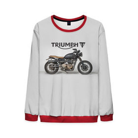 Мужской свитшот 3D с принтом Triumph 2 в Санкт-Петербурге, 100% полиэстер с мягким внутренним слоем | круглый вырез горловины, мягкая резинка на манжетах и поясе, свободная посадка по фигуре | Тематика изображения на принте: moto | triumph | мотоцикл | мотоциклы | триумф