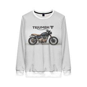Женский свитшот 3D с принтом Triumph 2 в Санкт-Петербурге, 100% полиэстер с мягким внутренним слоем | круглый вырез горловины, мягкая резинка на манжетах и поясе, свободная посадка по фигуре | moto | triumph | мотоцикл | мотоциклы | триумф