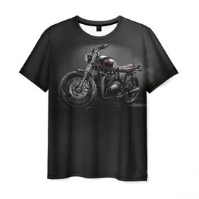 Мужская футболка 3D с принтом Triumph 1 в Санкт-Петербурге, 100% полиэфир | прямой крой, круглый вырез горловины, длина до линии бедер | moto | triumph | мотоцикл | мотоциклы | триумф