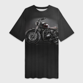 Платье-футболка 3D с принтом Triumph 1 в Санкт-Петербурге,  |  | moto | triumph | мотоцикл | мотоциклы | триумф