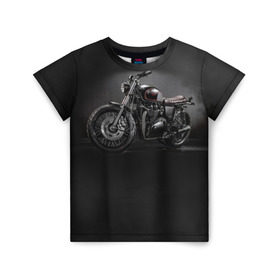Детская футболка 3D с принтом Triumph 1 в Санкт-Петербурге, 100% гипоаллергенный полиэфир | прямой крой, круглый вырез горловины, длина до линии бедер, чуть спущенное плечо, ткань немного тянется | moto | triumph | мотоцикл | мотоциклы | триумф
