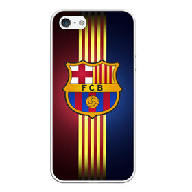 Чехол для iPhone 5/5S матовый с принтом Barcelona FC в Санкт-Петербурге, Силикон | Область печати: задняя сторона чехла, без боковых панелей | барса | барселона | испания | клуб | фк | футбол | футбольный