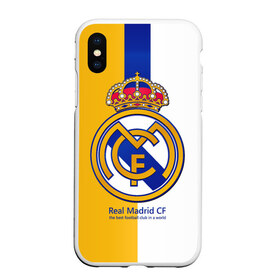 Чехол для iPhone XS Max матовый с принтом Real Madrid CF в Санкт-Петербурге, Силикон | Область печати: задняя сторона чехла, без боковых панелей | Тематика изображения на принте: football | испания | клуб | мадрид | реал | фк | футбольный