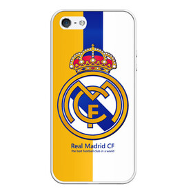 Чехол для iPhone 5/5S матовый с принтом Real Madrid CF в Санкт-Петербурге, Силикон | Область печати: задняя сторона чехла, без боковых панелей | football | испания | клуб | мадрид | реал | фк | футбольный