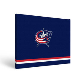 Холст прямоугольный с принтом Columbus Blue Jackets в Санкт-Петербурге, 100% ПВХ |  | columbus blue jackets | hockey | nhl | нхл | хоккей