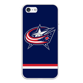 Чехол для iPhone 5/5S матовый с принтом Columbus Blue Jackets в Санкт-Петербурге, Силикон | Область печати: задняя сторона чехла, без боковых панелей | columbus blue jackets | hockey | nhl | нхл | хоккей