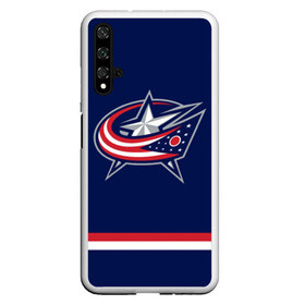 Чехол для Honor 20 с принтом Columbus Blue Jackets в Санкт-Петербурге, Силикон | Область печати: задняя сторона чехла, без боковых панелей | Тематика изображения на принте: columbus blue jackets | hockey | nhl | нхл | хоккей