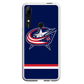 Чехол для Honor P Smart Z с принтом Columbus Blue Jackets в Санкт-Петербурге, Силикон | Область печати: задняя сторона чехла, без боковых панелей | columbus blue jackets | hockey | nhl | нхл | хоккей