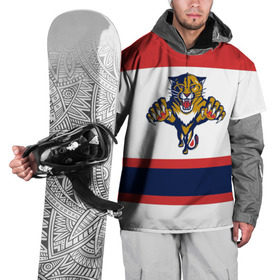 Накидка на куртку 3D с принтом Florida Panthers white в Санкт-Петербурге, 100% полиэстер |  | Тематика изображения на принте: florida panthers | hockey | nhl | нхл | хоккей