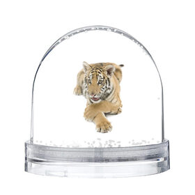 Снежный шар с принтом Ласковый тигренок в Санкт-Петербурге, Пластик | Изображение внутри шара печатается на глянцевой фотобумаге с двух сторон | дикие | милые | природа | тигр | яркие