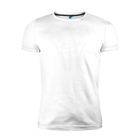 Мужская футболка премиум с принтом ТГК в Санкт-Петербурге, 92% хлопок, 8% лайкра | приталенный силуэт, круглый вырез ворота, длина до линии бедра, короткий рукав | триагрутрика