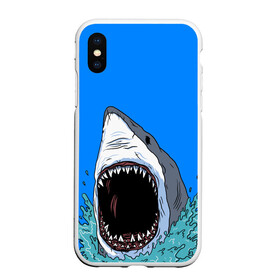 Чехол для iPhone XS Max матовый с принтом shark в Санкт-Петербурге, Силикон | Область печати: задняя сторона чехла, без боковых панелей | fish | ocean | shark | water | акула | море | океан | рыба
