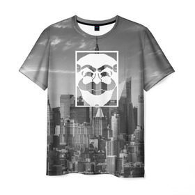 Мужская футболка 3D с принтом Fsociety в Санкт-Петербурге, 100% полиэфир | прямой крой, круглый вырез горловины, длина до линии бедер | fsociety | mr robot | анонимус | мистер робот