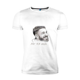 Мужская футболка премиум с принтом Sergio Ramos в Санкт-Петербурге, 92% хлопок, 8% лайкра | приталенный силуэт, круглый вырез ворота, длина до линии бедра, короткий рукав | 