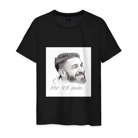 Мужская футболка хлопок с принтом Sergio Ramos в Санкт-Петербурге, 100% хлопок | прямой крой, круглый вырез горловины, длина до линии бедер, слегка спущенное плечо. | 