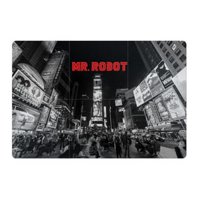 Магнитный плакат 3Х2 с принтом Мистер Робот в Санкт-Петербурге, Полимерный материал с магнитным слоем | 6 деталей размером 9*9 см | fsociety | mr robot | анонимус | мистер робот
