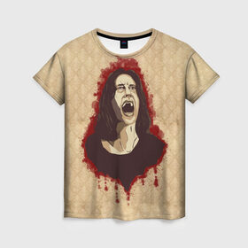 Женская футболка 3D с принтом Lana Winters в Санкт-Петербурге, 100% полиэфир ( синтетическое хлопкоподобное полотно) | прямой крой, круглый вырез горловины, длина до линии бедер | Тематика изображения на принте: американская история ужасов