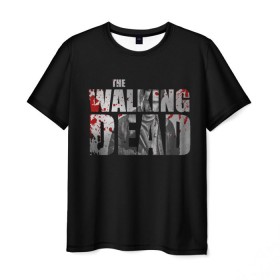 Мужская футболка 3D с принтом The Walking Dead в Санкт-Петербурге, 100% полиэфир | прямой крой, круглый вырез горловины, длина до линии бедер | the walking dead | америка | апокалипсис | глен | дерил | зомби | карл | кровь | рик | сша | ходячие мертвецы