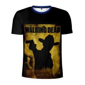 Мужская футболка 3D спортивная с принтом The Walking Dead в Санкт-Петербурге, 100% полиэстер с улучшенными характеристиками | приталенный силуэт, круглая горловина, широкие плечи, сужается к линии бедра | 