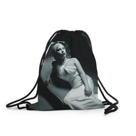 Рюкзак-мешок 3D с принтом Lady Gaga в Санкт-Петербурге, 100% полиэстер | плотность ткани — 200 г/м2, размер — 35 х 45 см; лямки — толстые шнурки, застежка на шнуровке, без карманов и подкладки | american horror story | американская история ужасов