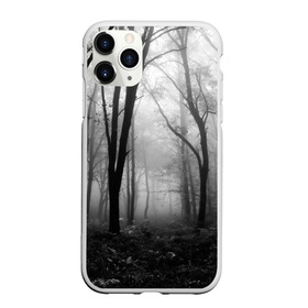 Чехол для iPhone 11 Pro Max матовый с принтом Туман в лесу в Санкт-Петербурге, Силикон |  | Тематика изображения на принте: black   white | fog | forest | morning | photo | silhouette | trees | деревья | лес | силуэт | туман | утро | фото | черно   белое