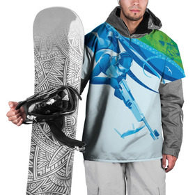 Накидка на куртку 3D с принтом Биатлон Зимний вид спорта в Санкт-Петербурге, 100% полиэстер |  | biathlon | биатлон | гонка | зимний | кубок мира | спринт | чемпионат | чемпионат мира | эстафета