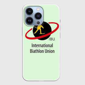 Чехол для iPhone 13 Pro с принтом IBU в Санкт-Петербурге,  |  | biathlon | ibu | international biathlon union | биатлон | гонка | зимний спорт | кубок мира | олимпиада | спорт | спринт | чемпионат | чемпионат мира | эстафета