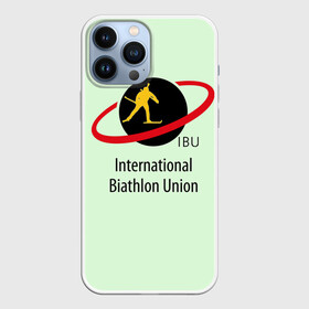 Чехол для iPhone 13 Pro Max с принтом IBU в Санкт-Петербурге,  |  | biathlon | ibu | international biathlon union | биатлон | гонка | зимний спорт | кубок мира | олимпиада | спорт | спринт | чемпионат | чемпионат мира | эстафета