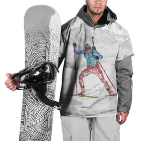 Накидка на куртку 3D с принтом Спортсмен биатлонист в Санкт-Петербурге, 100% полиэстер |  | biathlon | биатлон | гонка | зимний спорт | кубок мира | олимпиада | спорт | спринт | чемпионат | чемпионат мира | эстафета