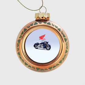 Стеклянный ёлочный шар с принтом Honda 4 в Санкт-Петербурге, Стекло | Диаметр: 80 мм | honda | moto | мото | мотоцикл | мотоциклы | хонда