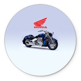 Коврик круглый с принтом Honda 4 в Санкт-Петербурге, резина и полиэстер | круглая форма, изображение наносится на всю лицевую часть | honda | moto | мото | мотоцикл | мотоциклы | хонда