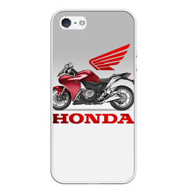 Чехол для iPhone 5/5S матовый с принтом Honda 2 в Санкт-Петербурге, Силикон | Область печати: задняя сторона чехла, без боковых панелей | honda | moto | мото | мотоцикл | мотоциклы | хонда